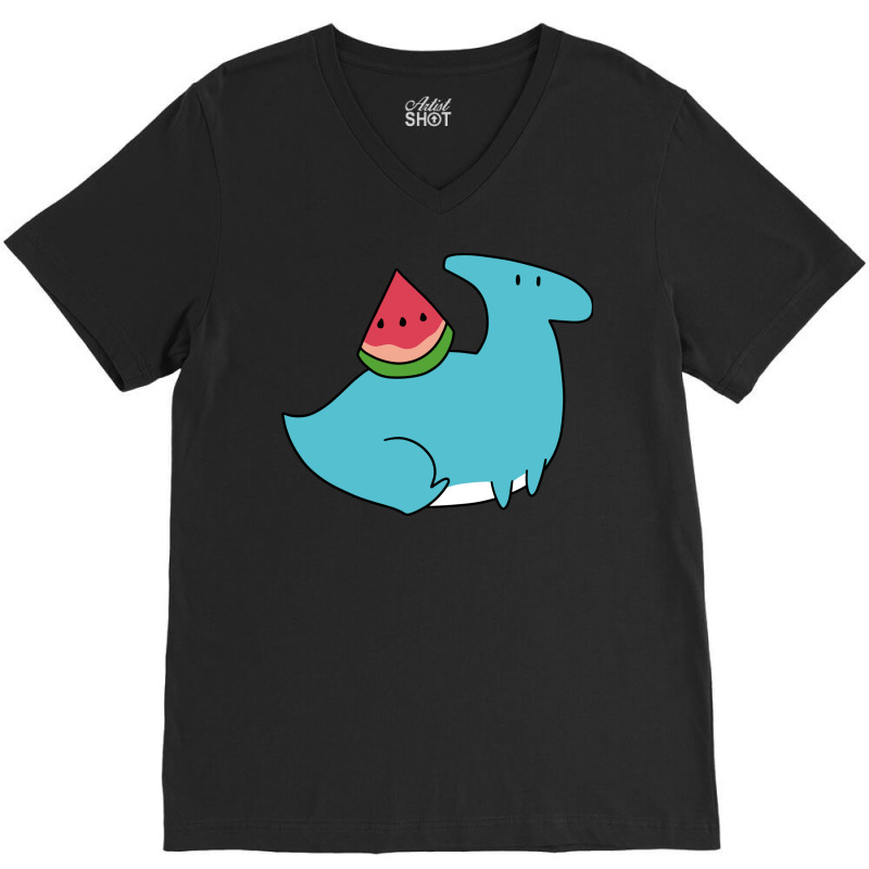 Watermelon Hadrosaurid V-neck Tee | Artistshot