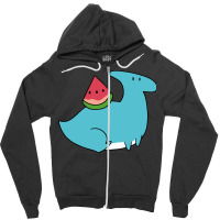 Watermelon Hadrosaurid Zipper Hoodie | Artistshot