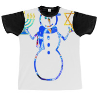 Hanukkah Gift Jewish Chrismukkah Chanukah Snowman Menorah Graphic T-shirt | Artistshot