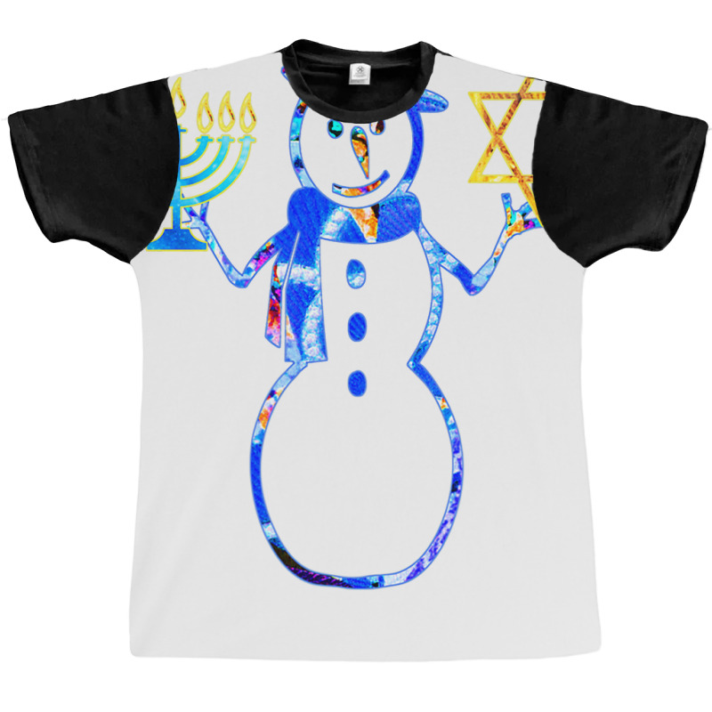 Hanukkah Gift Jewish Chrismukkah Chanukah Snowman Menorah Graphic T-shirt | Artistshot