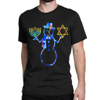 Hanukkah Gift Jewish Chrismukkah Chanukah Snowman Menorah Classic T-shirt | Artistshot