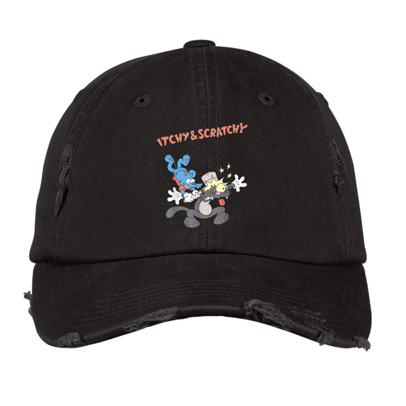 Us The Simpsons Itchy & Scratchy Hammer 01 Heather Grey_h Vintage Cap | Artistshot