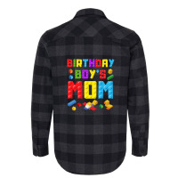 Birthday Boy's Mom Block Building Lover Design Flannel Shirt | Artistshot