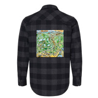 Orlando Florida Cartoon Map Flannel Shirt | Artistshot