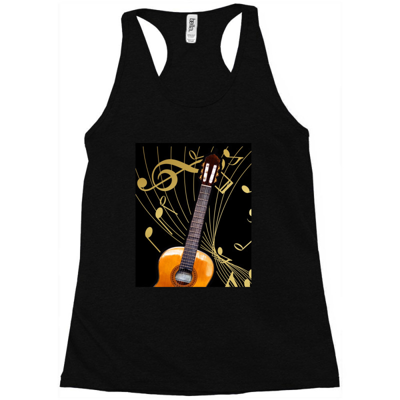 Guitar And Music Note Racerback Tank by HakimMohamed | Artistshot