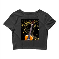 Guitar And Music Note Crop Top | Artistshot