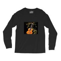 Guitar And Music Notes Long Sleeve Shirts | Artistshot