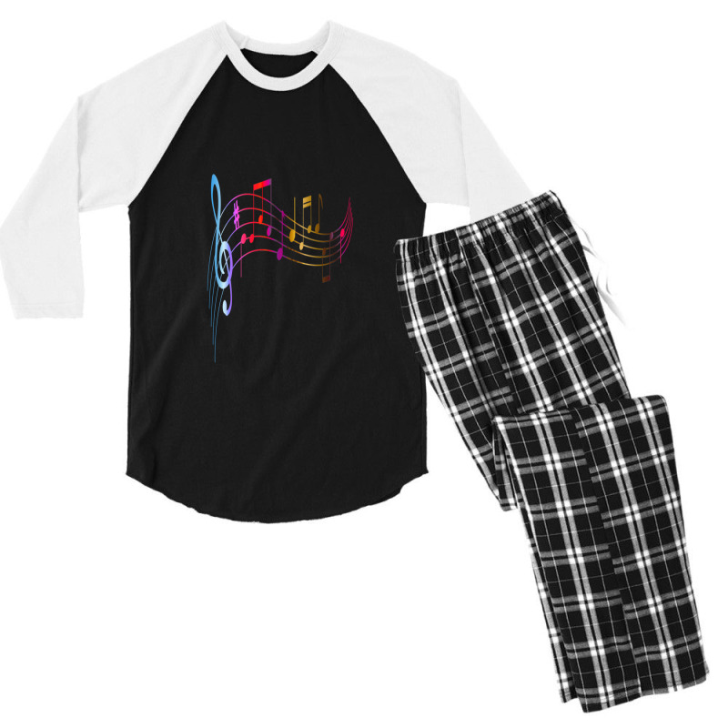 Music Note Men's 3/4 Sleeve Pajama Set by LeeDeramus | Artistshot