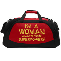 I'm A Woman What's Your Super Power Active Duffel | Artistshot