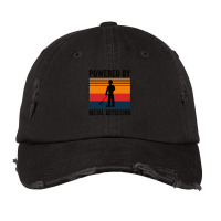 Powered By Metal Detecting Funny Design Vintage Cap | Artistshot