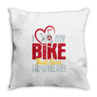 I Love My Bike That Goes Nowhere   Indoor Spinning Cycling Tank Top Throw Pillow | Artistshot