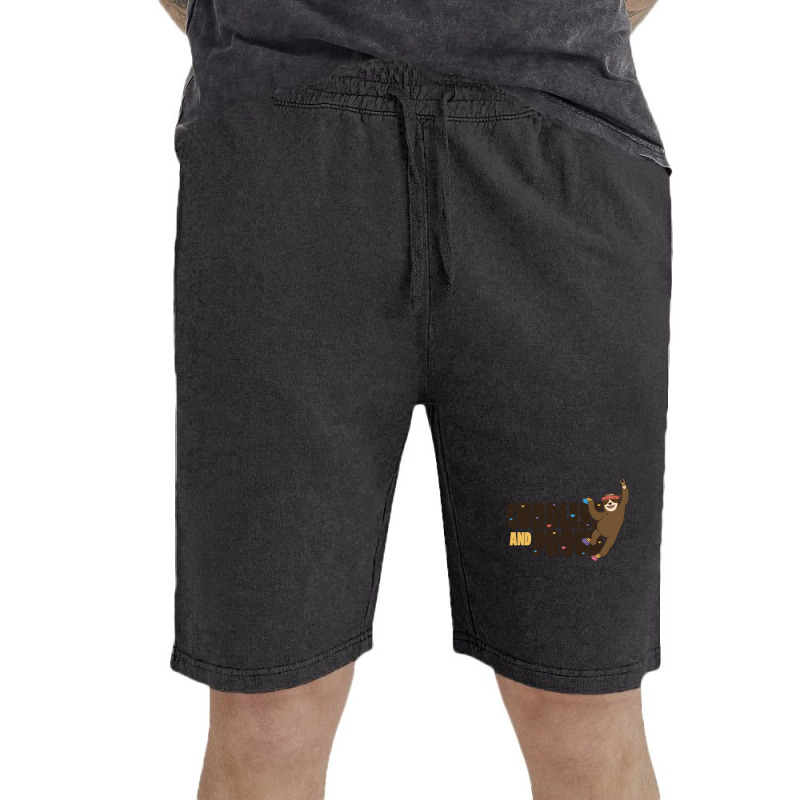 Bouldering Sloth Vintage Short | Artistshot