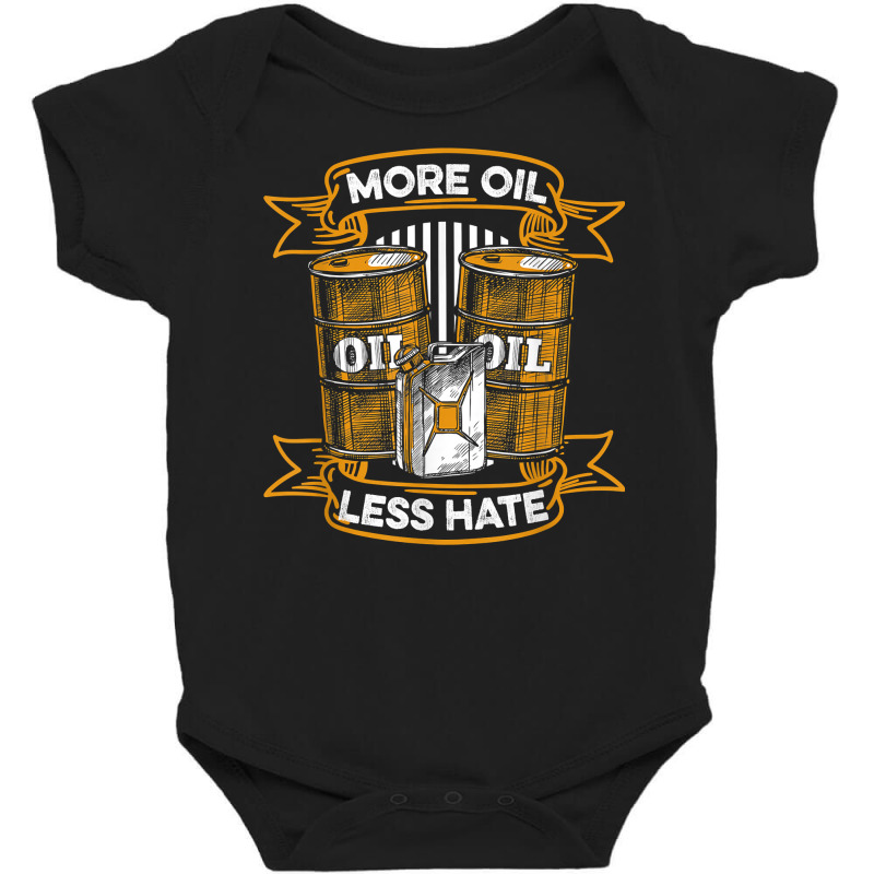 Oil Drilling Barrel Fracking   Fracker Oilfield T Shirt Baby Bodysuit by ald1heberts | Artistshot