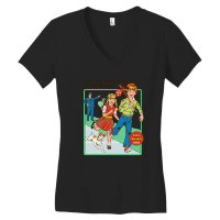 Let's Run Away Women's V-neck T-shirt | Artistshot