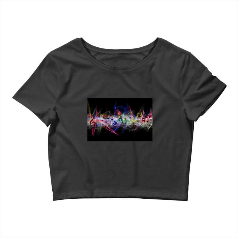 Musical Notes Crop Top by LeeDeramus | Artistshot