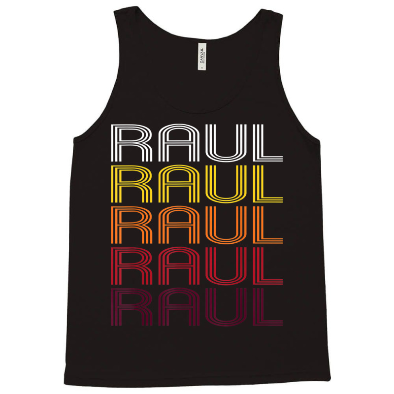 Raul Retro Wordmark Pattern   Vintage Style T Shirt Tank Top by kleebbi | Artistshot