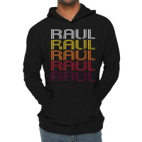 Raul Retro Wordmark Pattern   Vintage Style T Shirt Lightweight Hoodie | Artistshot