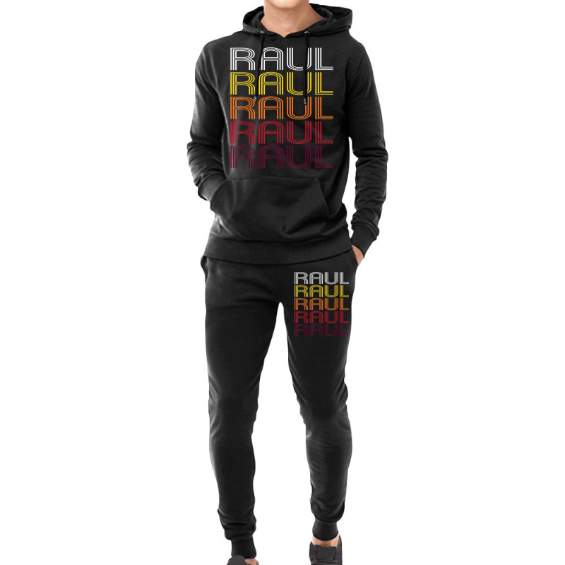 Raul Retro Wordmark Pattern   Vintage Style T Shirt Hoodie & Jogger set by kleebbi | Artistshot