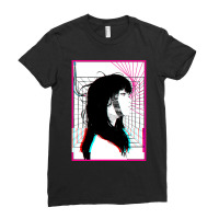 Cyberpunk Cyborg Girl Color Glitch Futuristic Style Ladies Fitted T-shirt | Artistshot