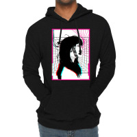 Cyberpunk Cyborg Girl Color Glitch Futuristic Style Lightweight Hoodie | Artistshot