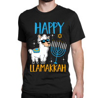 Happy Hanukkah Jewish Christmas Jewish Hanukkah Llamakkah Classic T-shirt | Artistshot