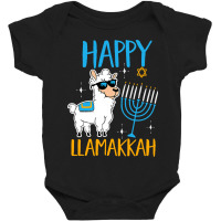 Happy Hanukkah Jewish Christmas Jewish Hanukkah Llamakkah Baby Bodysuit | Artistshot