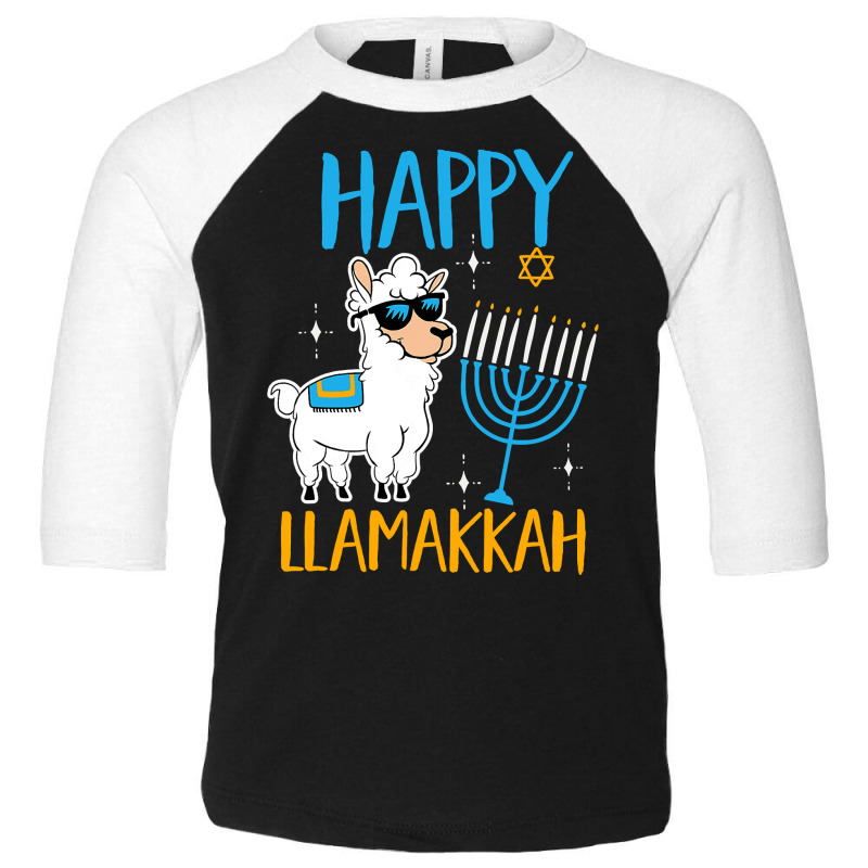 Happy Hanukkah Jewish Christmas Jewish Hanukkah Llamakkah Toddler 3/4 Sleeve Tee | Artistshot