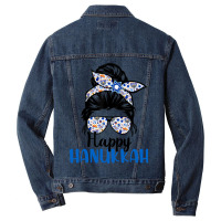 Happy Hanukkah Jewish Messy Christmas Pajama Gift Men Denim Jacket | Artistshot