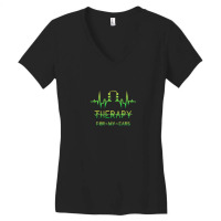 Guitar Lovers Therapy For My Ears Women's V-neck T-shirt | Artistshot