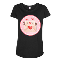 Valentines Day T  Shirt Valentine's Day Scallop Circle Love Letter 4 T Maternity Scoop Neck T-shirt | Artistshot