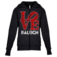 Love Raleigh City Map From Raleigh 919 Tank Top Youth Zipper Hoodie | Artistshot