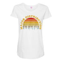 Major Distribution Distressed Sunset Minimalist Typography T Shirt Maternity Scoop Neck T-shirt | Artistshot