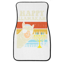 Happy Llamakah Jewish Llama Funny Hanukkah Pajamas Chanukah Front Car Mat | Artistshot