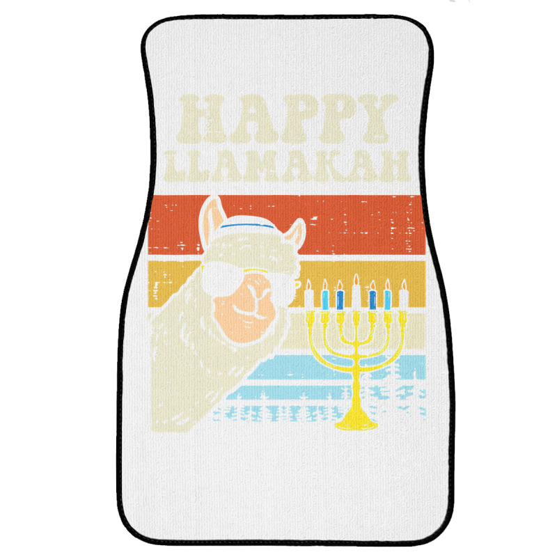 Happy Llamakah Jewish Llama Funny Hanukkah Pajamas Chanukah Front Car Mat | Artistshot