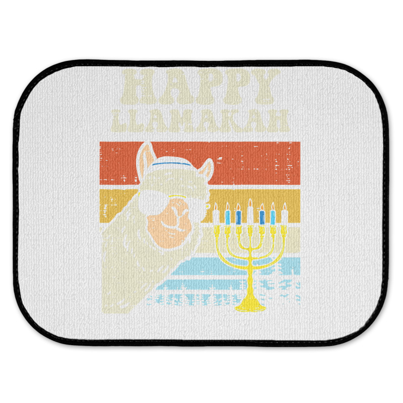 Happy Llamakah Jewish Llama Funny Hanukkah Pajamas Chanukah Rear Car Mat | Artistshot