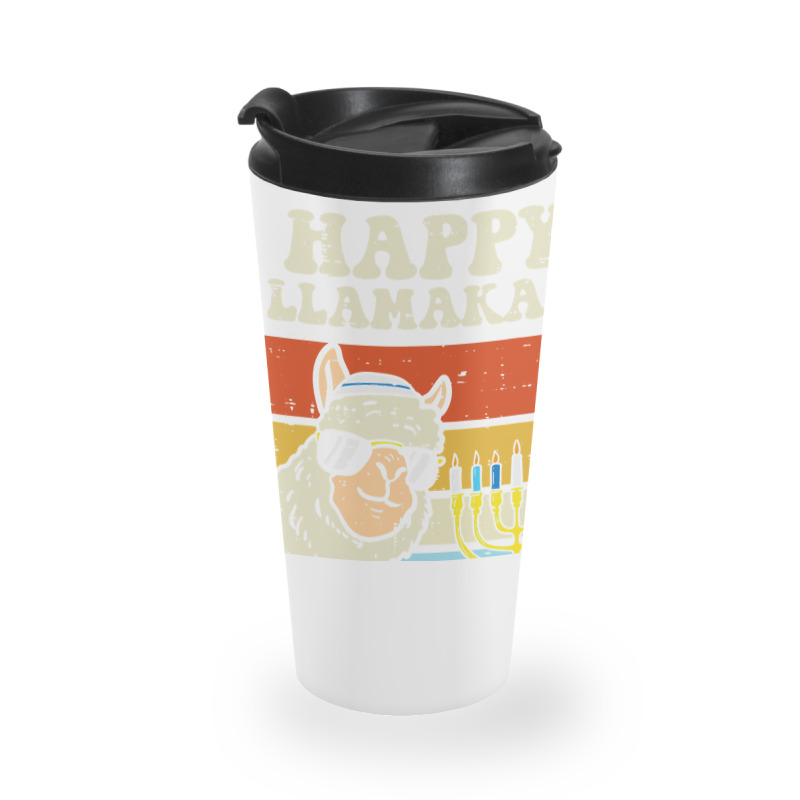 Happy Llamakah Jewish Llama Funny Hanukkah Pajamas Chanukah Travel Mug | Artistshot