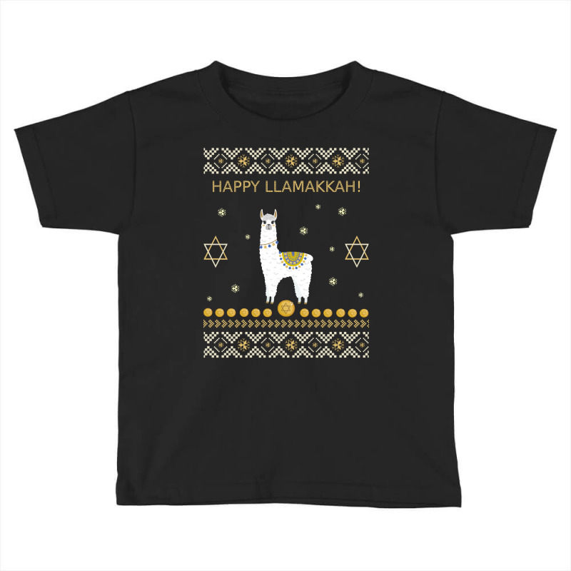 Happy Llamakkah Funny Jewish Ugly Hanukkah Christmas Toddler T-shirt | Artistshot