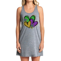 Mardi Gras Heart Fleur De Lys Funny Parade Festival Party T Shirt Tank Dress | Artistshot