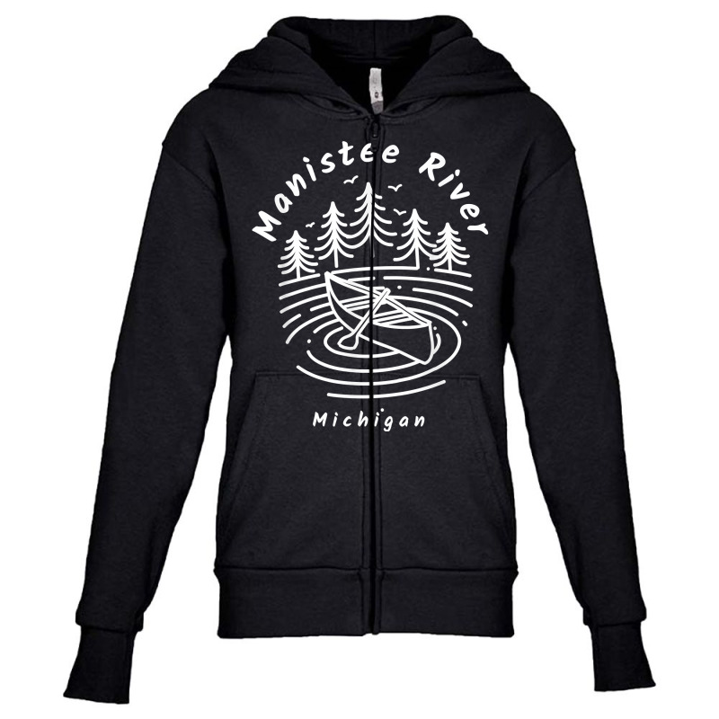 Manistee River Michigan T Shirt Youth Zipper Hoodie | Artistshot