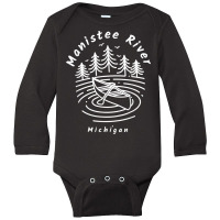 Manistee River Michigan T Shirt Long Sleeve Baby Bodysuit | Artistshot