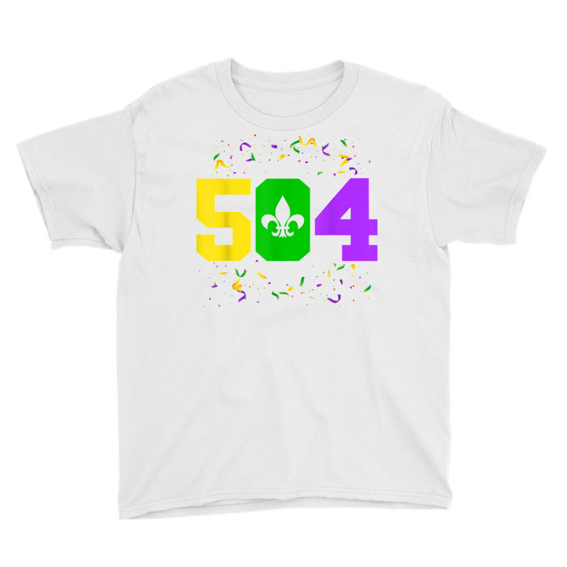 Mardi Gras 504 Carnival Party Funny New Orleans Parade T Shirt Youth Tee by hoasantiaz | Artistshot