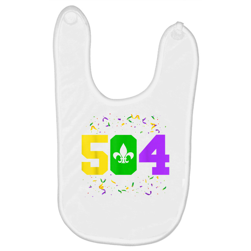 Mardi Gras 504 Carnival Party Funny New Orleans Parade T Shirt Baby Bibs by hoasantiaz | Artistshot