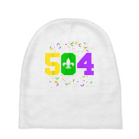 Mardi Gras 504 Carnival Party Funny New Orleans Parade T Shirt Baby Beanies | Artistshot