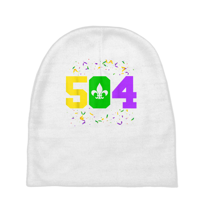 Mardi Gras 504 Carnival Party Funny New Orleans Parade T Shirt Baby Beanies by hoasantiaz | Artistshot