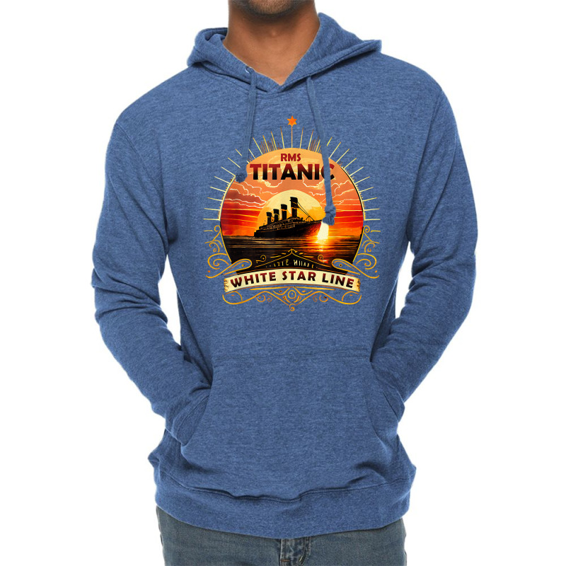 Titanic Ship Atlantic Ocean Cruise Voyage Old Vintage 1912 T Shirt Lightweight Hoodie | Artistshot