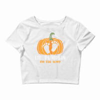 Little Pumpkin Pregnancy Mom To Be Halloween Pregnant Mother Sweatshir Crop Top | Artistshot