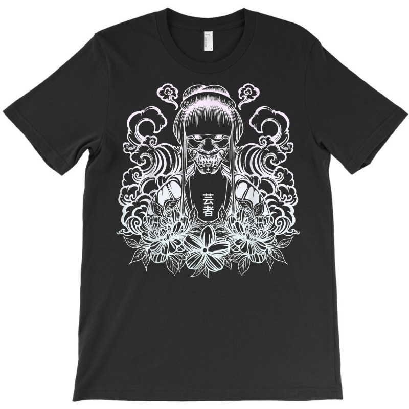 Samurai Warrior Geisha, Hannya Oni Mask Japan Anime T Shirt T-Shirt by pearleql2katnik | Artistshot