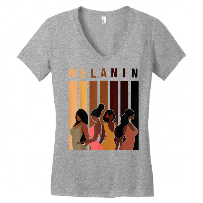 Melanin Shades Women Black Pride Black Culture T Shirt Women's V-Neck T-Shirt by brict6eguo | Artistshot