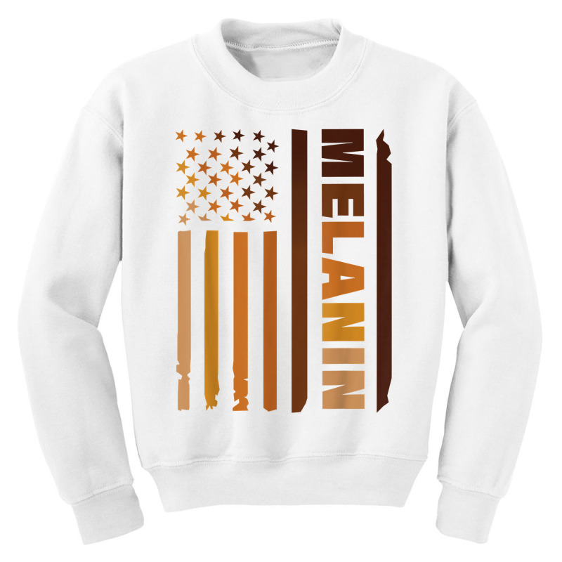 Melanin Skin Color Equality Afro American Black Pride Flag T Shirt Youth Sweatshirt | Artistshot