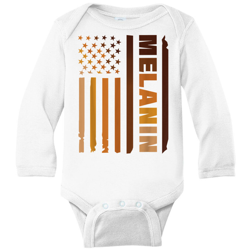 Melanin Skin Color Equality Afro American Black Pride Flag T Shirt Long Sleeve Baby Bodysuit | Artistshot